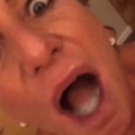 Crazy Old Mom Shows Off Her Swallowing Skills