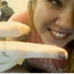 Fun Slut Flashes While Coworker Is Behind Her