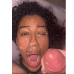 White Big Cock Giving His Black Slave A Messy Cum Facial