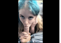 18Y Cunt Sucks Dick And Swallows Cum For A Ride Home