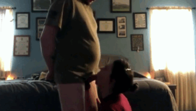 Big Daddy Giving Jessica A Cum Facial After Fantastic Blow Job