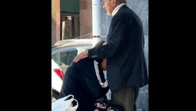 Grandpa Still Getting His Dick Sucked In Public From A Homeless Women