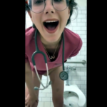 Sexy Nurse Has Orgasm Break In Patience Bathroom Room