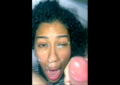 White Big Cock Giving His Black Slave A Messy Cum Facial